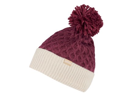 Dámská pletená zimní čepice Frosty Hat VIII RWC191 dark red (Velikost uni)