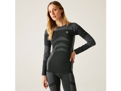 Dámské bezešvé termotriko In The Zone III L/S DWU416 black (Velikost S)