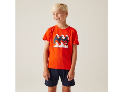 Dětské bavněné triko Bosley VIII RKT161 tangerine tango | RGT04041_4L2