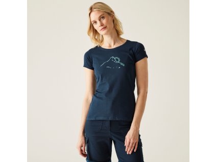Dámské bavlněné triko Breezed V RWT339 navy | RGT04061_540