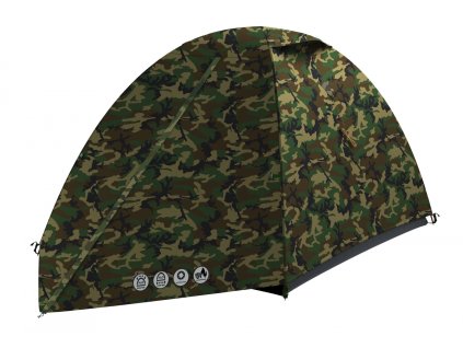 Turistický stan pro 2 osoby Bizam 2 Army zelená (Velikost UNI)