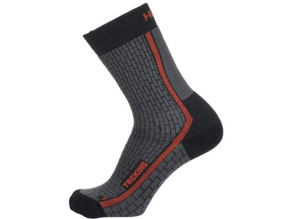 Ponožky Treking antracit/červená (Velikost XL (45-48))