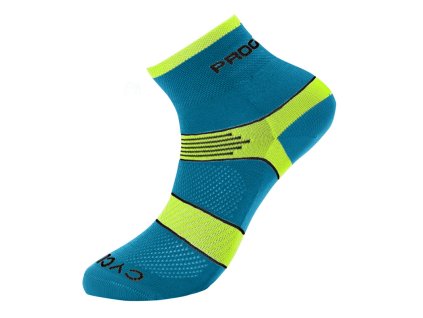 CYCLING SOX cyklistické ponožky petrol/limetka | PRG00247_petrol/limetka
