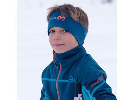 MW HEADBAND merino čelenka petrol melír | PRG00621_petrol melír
