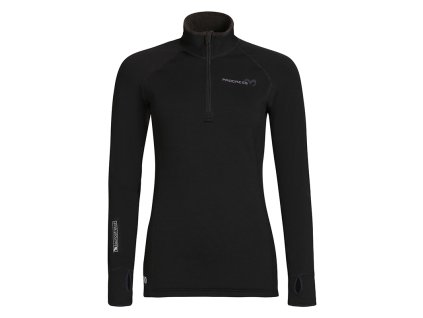 TISPA MERINO ZIP dámská funkční mikina černá | PRG20581_černá