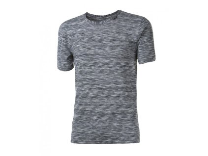 MELIS pánské triko s krátkým rukávem černý melír | PRG00178_černý melír