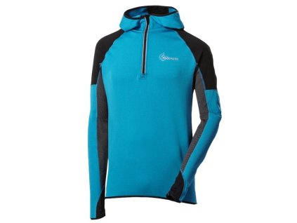 Pánská běžecká mikina VICTOR tyrkysová-černá | PRG00286_tyrkysová-černá