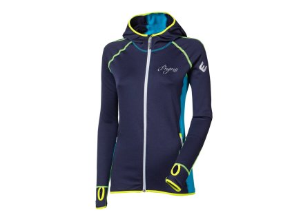 TISPA HOODY dámská funkční sportovní mikina s kapucí tm.modrá/tyrkysová | PRG00440_tm.modrá/tyrkysová