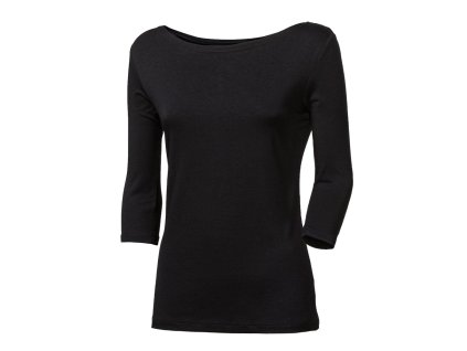 ANIKA dámské triko s 3/4 rukávem s bambusem černá | PRG00474_černá