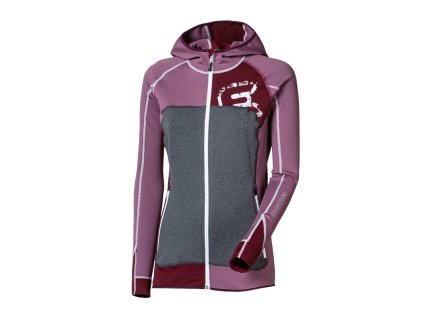 REBELIA HOODY dámská sportovní mikina s kapucí sv. švestka/tm. švestka/černá | PRG00574_sv. švestka/tm. švestka/černá