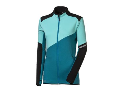 TERRITORIA dámská funkční sportovní mikina černá/mint/modrozelená | PRG00575_černá/mint/modrozelená