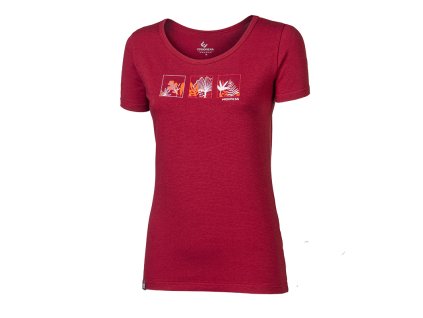 SASA "FLOWINDOWS" dámské triko s bambusem višňová | PRG00611_višňová