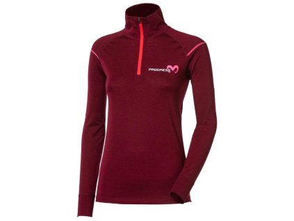 38594 mw nrzz damske funkcni merino rolak s kratkym zipem svestkovy melir prg00635 svestkovy melir