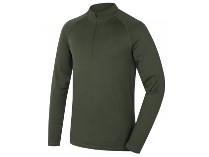 Merino termoprádlo triko Merow zip M green | HSK21283_HT0-0810
