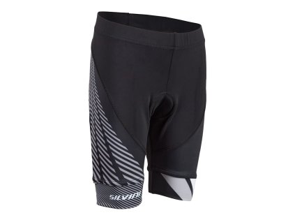 Dětské cyklo kalhoty Silvini CP1436 Team black-cloud (Velikost 122-128)