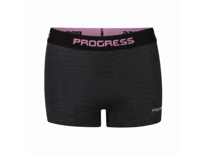 MW SKNZ 170 dámské merino boxerky černý melír | PRG20603_ern-melr
