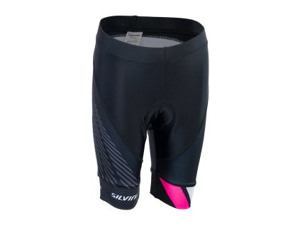 Dětské cyklo kalhoty Silvini CP1436 Team black-pink (Velikost 122-128)