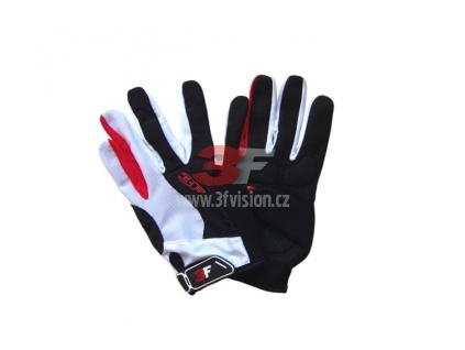 Cyklorukavice dlouhoprsté 2111 bílá/červená | 3FV00348_bílá/červená