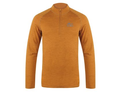 Pánské merino termoprádlo triko Merow zip M mustard | HSK00931_mustard