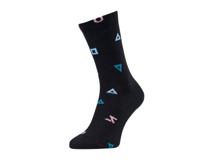 Unisex ponožky Silvini UA1643 Dogana black-turquoise (Velikost 36-38)