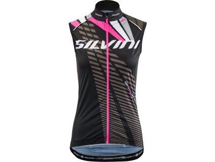 Silvini dámská vesta WJ1405 Team black-pink (Velikost XS)