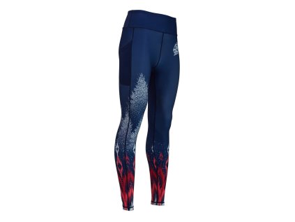 Silvini dámské legíny WP1909 Veroli navy-orange (Velikost XS)