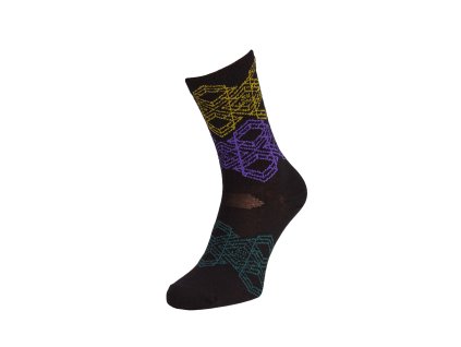 Unisex ponožky Silvini UA1643 Dogana black-plum | SLV00490_black-plum