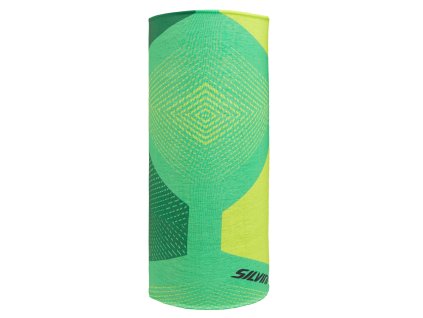 Unisex nákrčník Silvini UA1537 Motivo green-neon (Velikost one size)