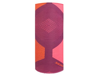 Unisex nákrčník Silvini UA1537 Motivo plum-pink (Velikost one size)