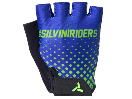Dětské cyklistické rukavice Silvini CA2433 Gaioni blue-neon (Velikost 5-6)