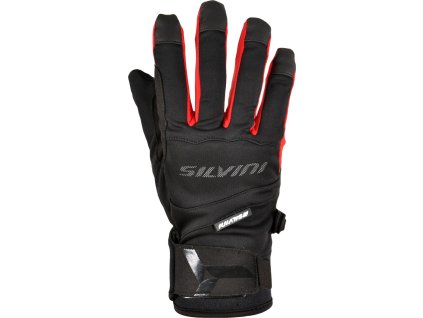 Softshellové rukavice FUSARO UA745 black-red (Velikost L)