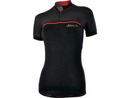 Dámský cyklodres CATIRINA WD1002 black/red (Velikost S)