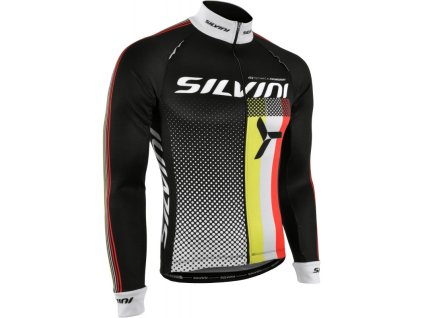 Pánský cyklistický zateplený dres TEAM MD833 black (Velikost M)