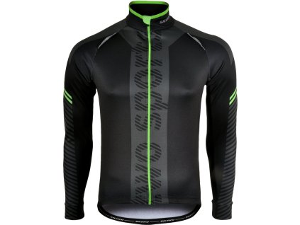 Pánský zateplený cyklistický dres GRANDE MD1121 black/green (Velikost S)