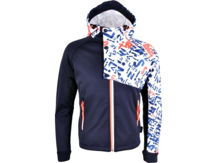 Dìtská softshellová bunda Strona CJ1123 navy-punch (Velikost 122-128)