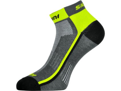 Cyklistické ponožky Plima UA622 charcoal-neon (Velikost 36-38)