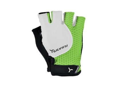 Dětské cyklistické rukavice Sasso CA1024 x green-white (Velikost 5-6)