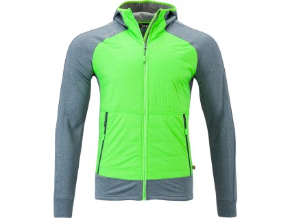 Pánská mikina s nepofukem Dirilo MJ1310 green-charcoal (Velikost M)