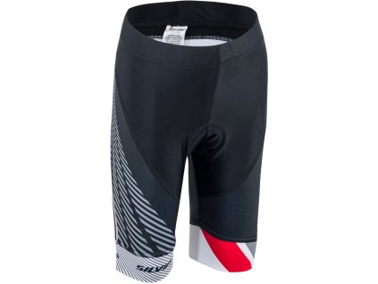 Dětské cyklo kalhoty TEAM CP1436 black-red (Velikost 134-140)