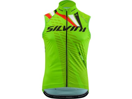 Pánská cyklovesta TEAM MJ1404 green-red (Velikost M)