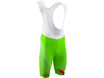 Pánské cyklokalhoty Team Bib MP1406 green-red (Velikost M)