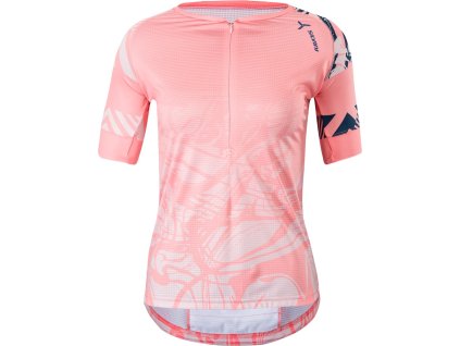 Dámský MTB dres Stabina WD1432 coral-navy (Velikost S)