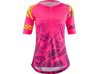 Dámský MTB dres Stabina WD1432 pink-neon (Velikost S)