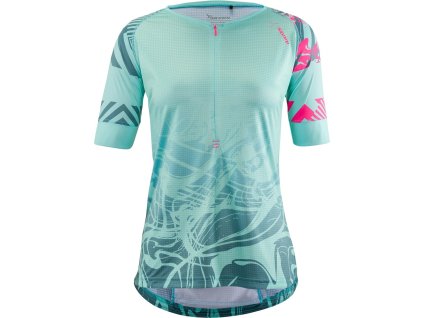 Dámský MTB dres Stabina WD1432 turquoise-pink (Velikost S)