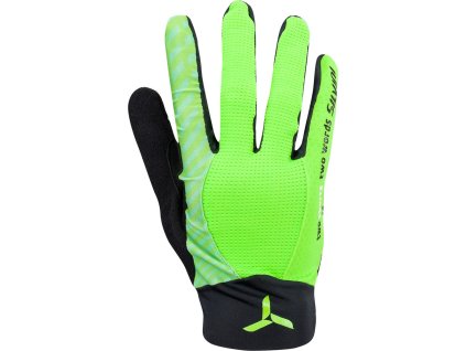 Pánské celoprsté cyklorukavice Team MA1413 green-black (Velikost M)