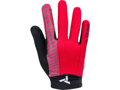 Pánské celoprsté cyklorukavice Team MA1413 red-black (Velikost M)
