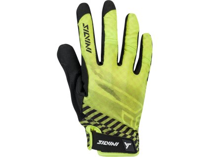 Pánské celoprsté cyklistické rukavice Gattola MA1425 lime-black (Velikost M)