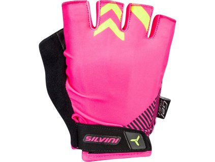 Dámské cyklistické rukavice Albano WA1431 pink-neon (Velikost S)