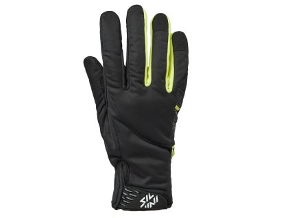 Pánské zimní rukavice ORTLES MA1539 black-neon (Velikost M)