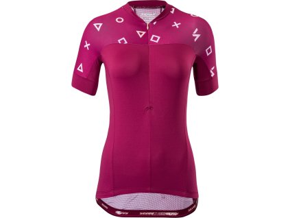 Dámský cyklistický dres Catirina WD1621 punch-coral (Velikost S)